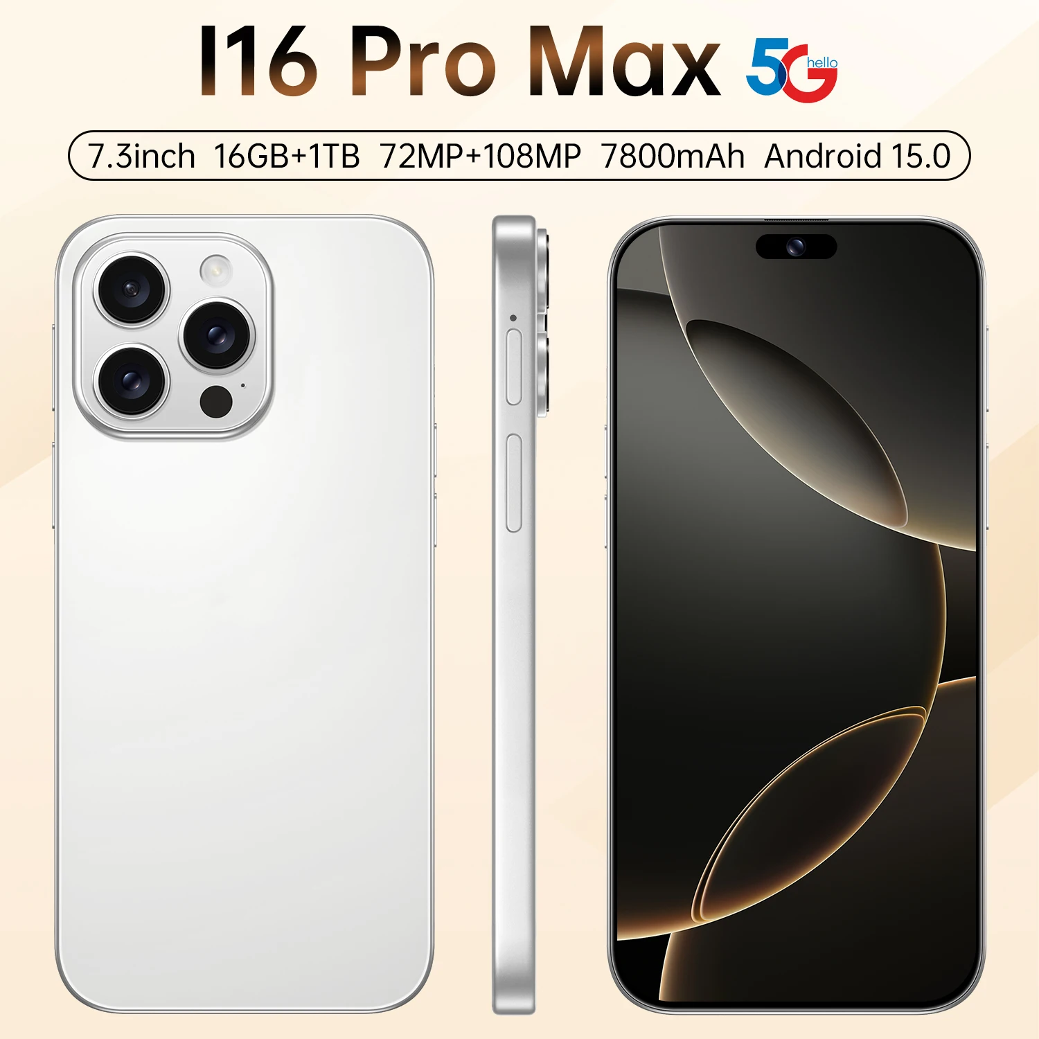 11 12 13 14 15 16 Promaxe Plus Mobile Phones 256/512GB 108MP CDMA/LTE French Gray/Silver/Gold - Image 3