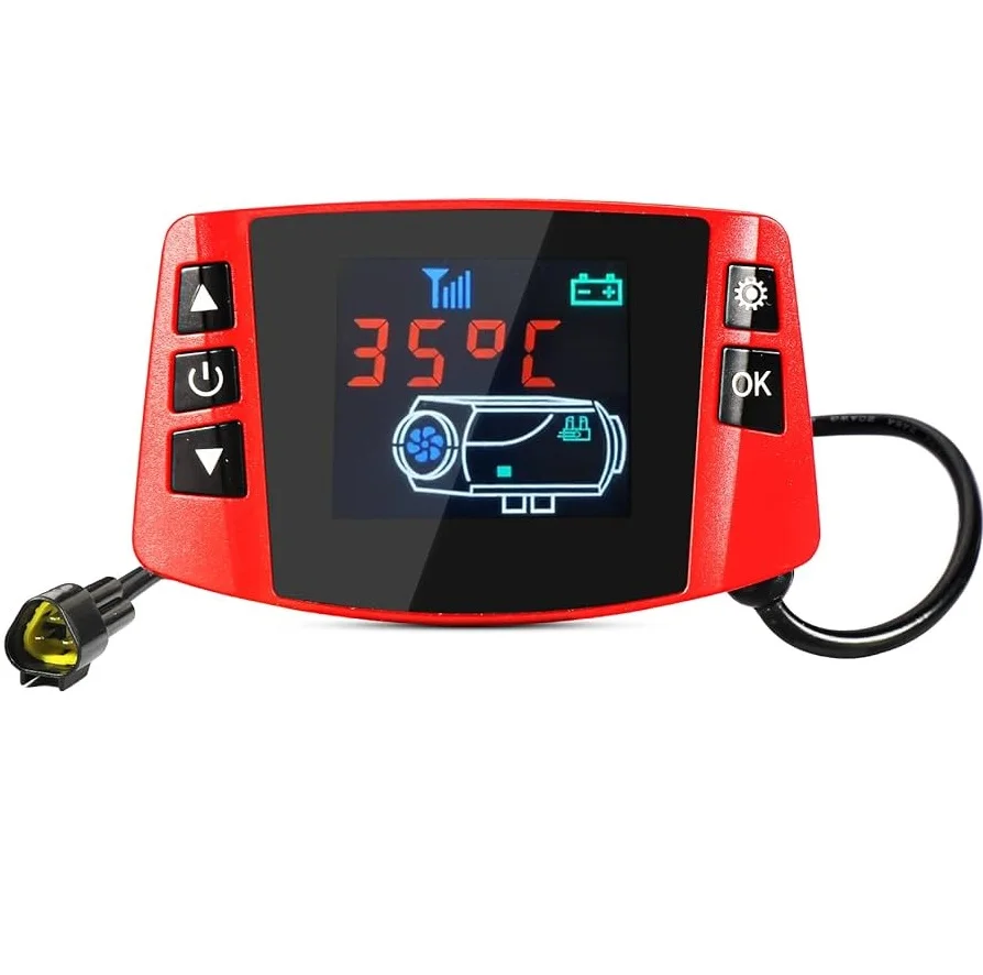 Diesel Heater Controller, diesel air Heater LCD Display Screen, with Remote Control, Suitable for 12V/24V2KW, 5KW, 8KW