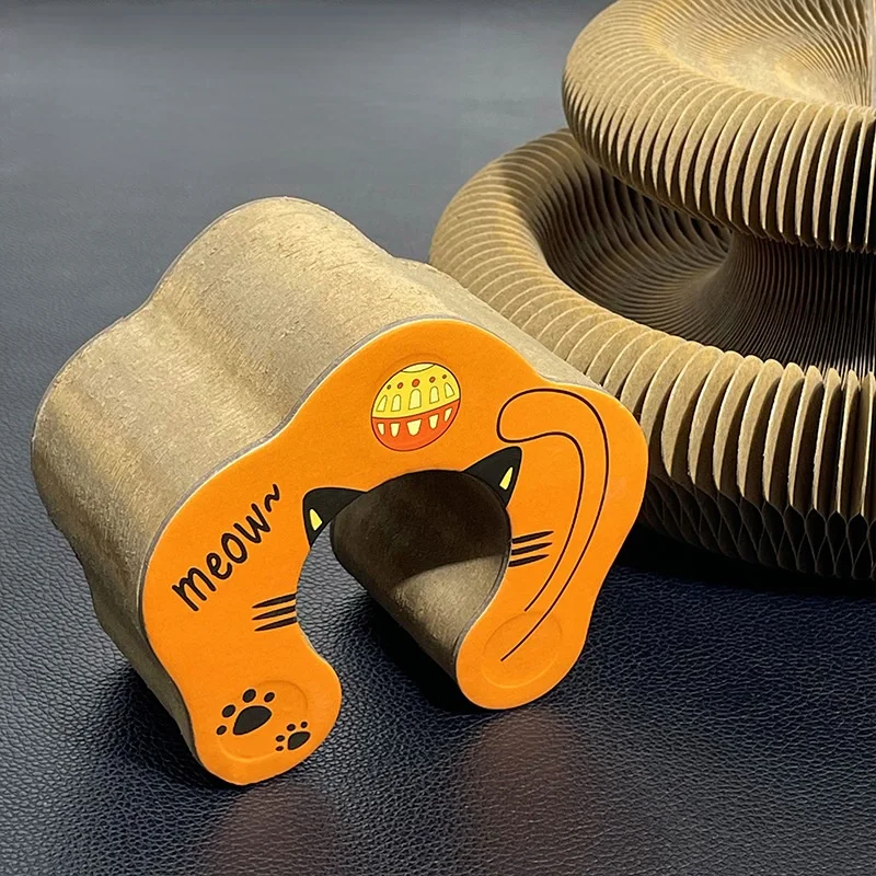 Wholesale Kitty Kurlz Accordion Cat Scratcher Direct From Factory Magnetic Packaging Nail Grinding Interactive Kitty Scratch Toy Pack of 36 - Image 3