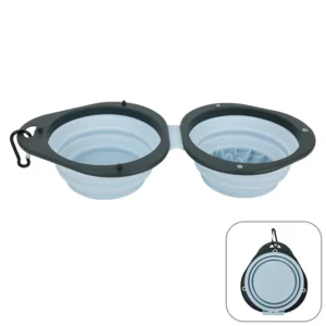 Factory Wholesale Custom Logo Outdoor Travel Fold Cat Food Bowl Collapsible Pet Dog Water Bowl Pack of 50