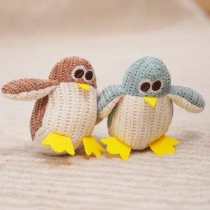 Penguin Cartoon Cat Toy with Cotton & Crinkle Paper Chew-Proof Boredom Relief Toy for Interactive Play Pack of 2