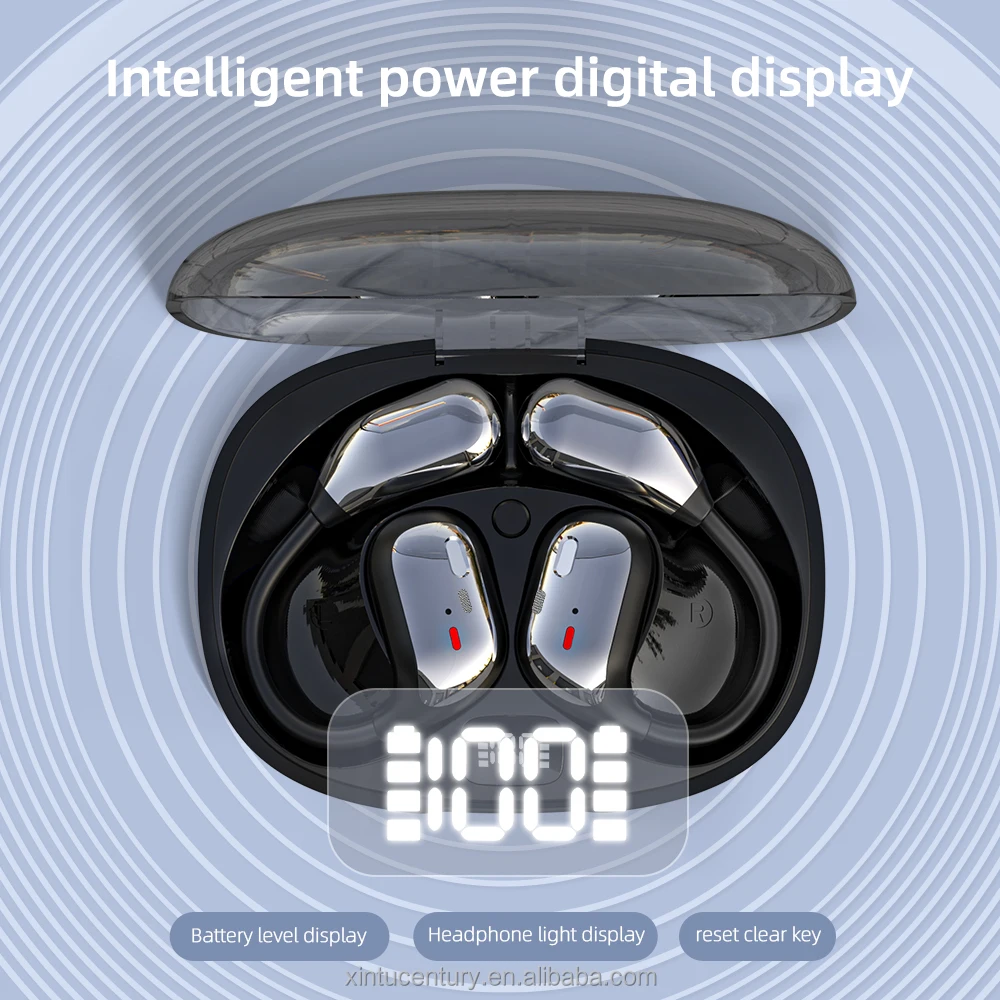 LED Battery Indicator Wireless Charging Sports Earphones Popular Mobile Phone Compatible Earbuds - Image 3