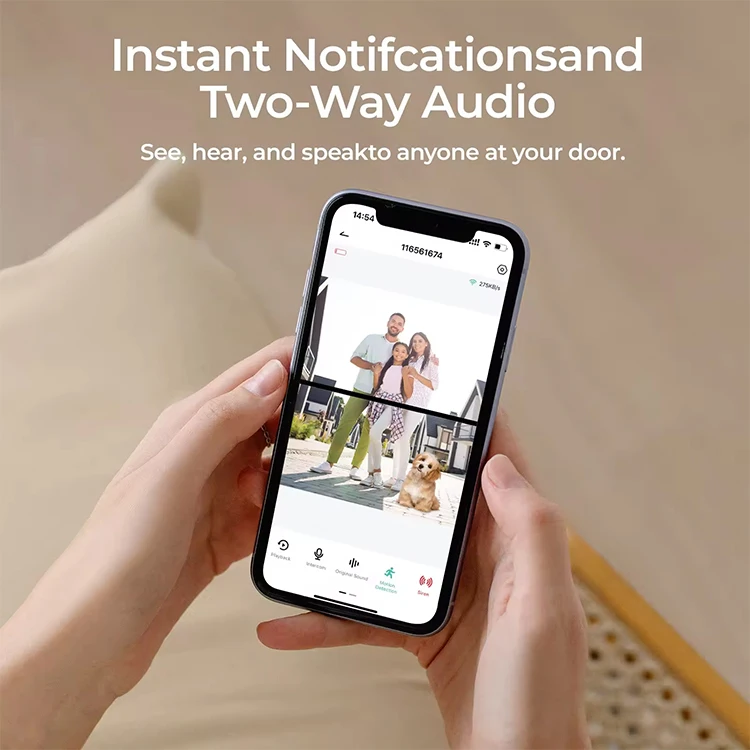 New Dual Wifi Camera Doorbell Outdoor Human Detection Night Vision APP Control Wireless HD Smart Wifi Video Doorbells - Image 4