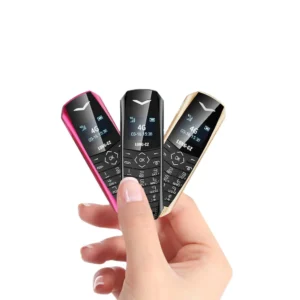 Newest LONG-CZ J60 Mini 4G Mobile Phone 0.66" BT Recorder Alarm Clock MP3 Player Long Standby WIth TF Card Slot Pack of 5