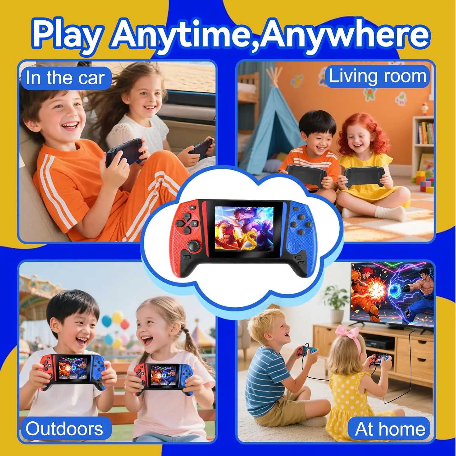 New Q21 Nostalgic Handheld Game Console 500 Built-In Classic Games Large Screen Two-Player Portable Device - Image 3