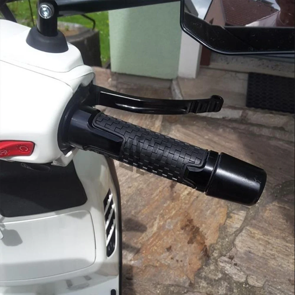Motorcycle 22mm CNC Aluminum Rubber Gel Handle Bar Grip Hand Grips for Vespa Scooter LT LX GT GTS GTV 300 250 125 200 Sprint 150 - Image 2