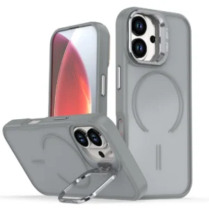 Matte Protective TPU+Metal Case with Anti-Fall Shockproof Features Magnetic Ring Holder for Redmi 14C 15C Pack of 10