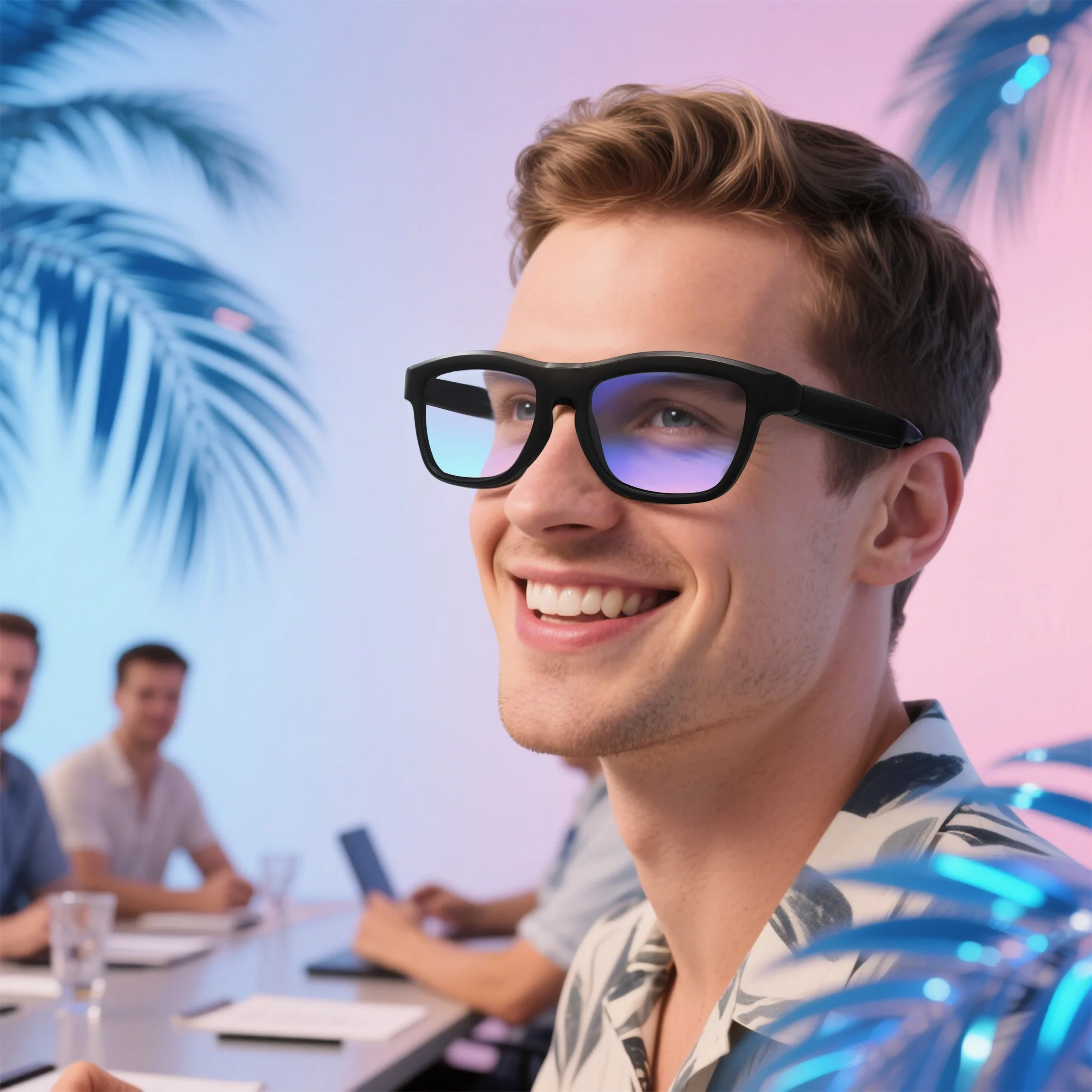 GV90 Smart Dimming Glasses Photochromic Music and Call AI Translation Remote Control Photo Taking Smart Wearable Headset - Image 2