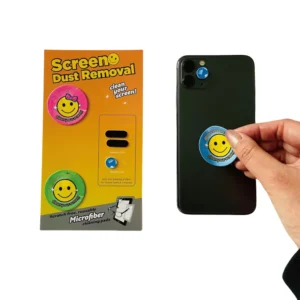 Custom Micro Pad Screen Cleaning Stickers Microfiber Phone Screen Cleaner Customize Stick on Microfibre Patches for Smartphone Pack of 500