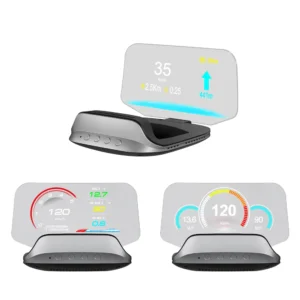 Support Google Map Car Head Display C3 Head up Display Speedometer Navigation 5"HD Screen HUD OBD2+GPS Dual System HUD Pack of 2