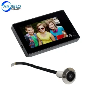 Anjielo 4.3 Inch TFT LCD Video Intercom Night Vision Motion Detection 2MP HD Camera Wide Angle Peephole Doorbell Monitor Lock