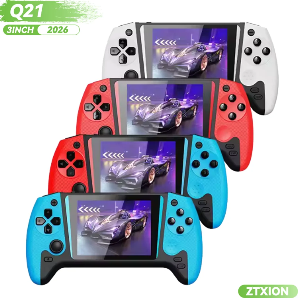 Q21 Handheld Game Player 500 in 1 Classic Games 3 Inch Screen Arcade Retro Video Game Console for Kid Gift Childhood Pack of 2