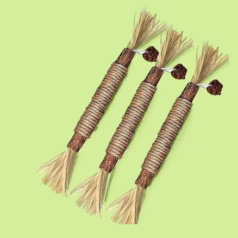 New Wholesale Natural Cat Chew Toys Matatabi Silvervine Cat Mint Teeth Cleaning Fresh Breath Cat Molar Sticks for Dogs and Cats - Image 4