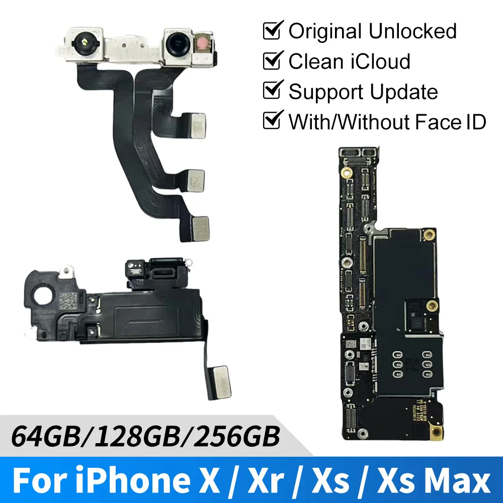 64GB 128GB Unlocked Mobile Phone Motherboard for iPhone X XS MAX XR Motherboard With Face ID - Image 2