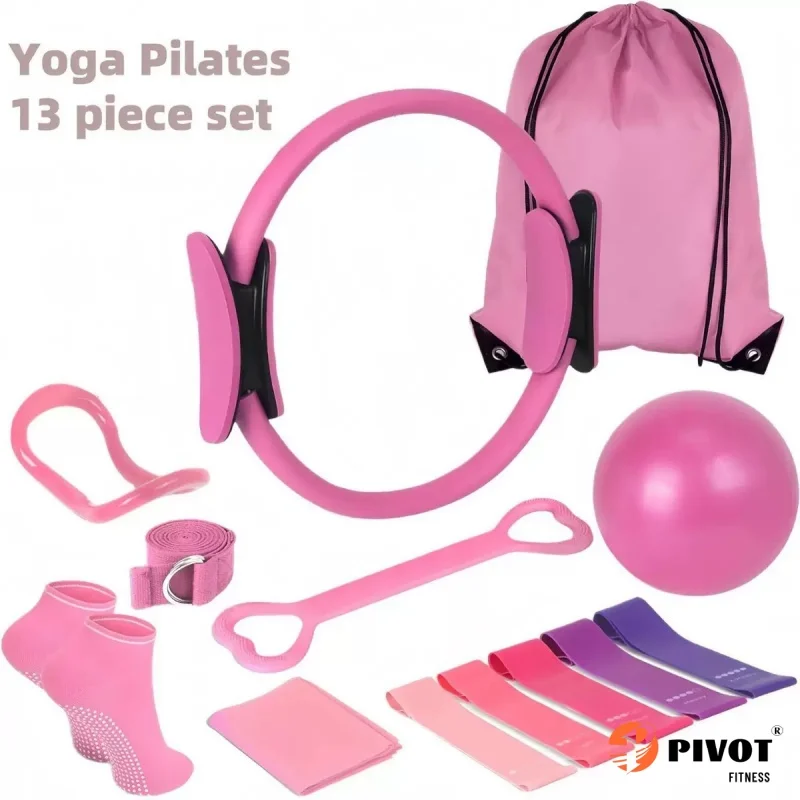 Pilates Ring 13 PC Set Pilates Accessories Magic Circle Booty Fitness Pilates Fitness Sets for Home Workout - Image 2