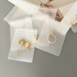 Jewelry EVA Soft Transparent and Frost Packaging Bags for Rings and Earrings for Gemstone Storage Pack of 300