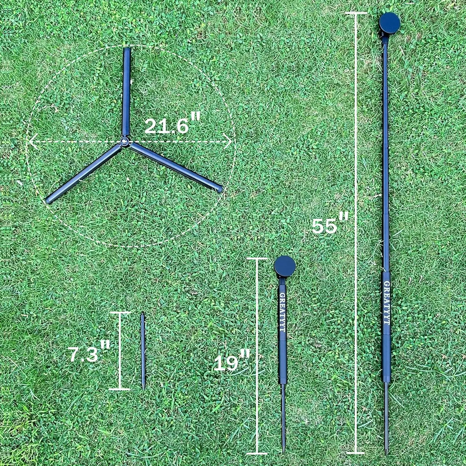 GREATYYT Monopod Magnetic Golf Phone Holder Adjustable Height Selfie Stick Outdoor Golf Tripod Golf Phone Mount for Record Swing - Image 2