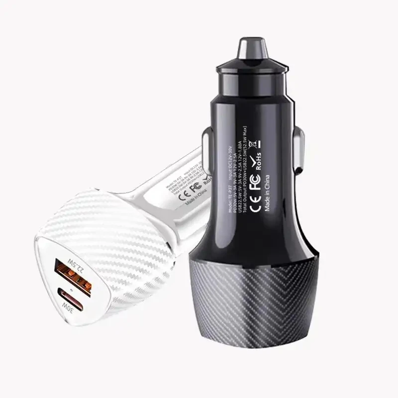 Fully Compatible All Phones Cigarette Lighter Mobile Phone Car Charger 52.5W Mobile Phone Fast Flash Charging Adapter Wholesale Pack of 10