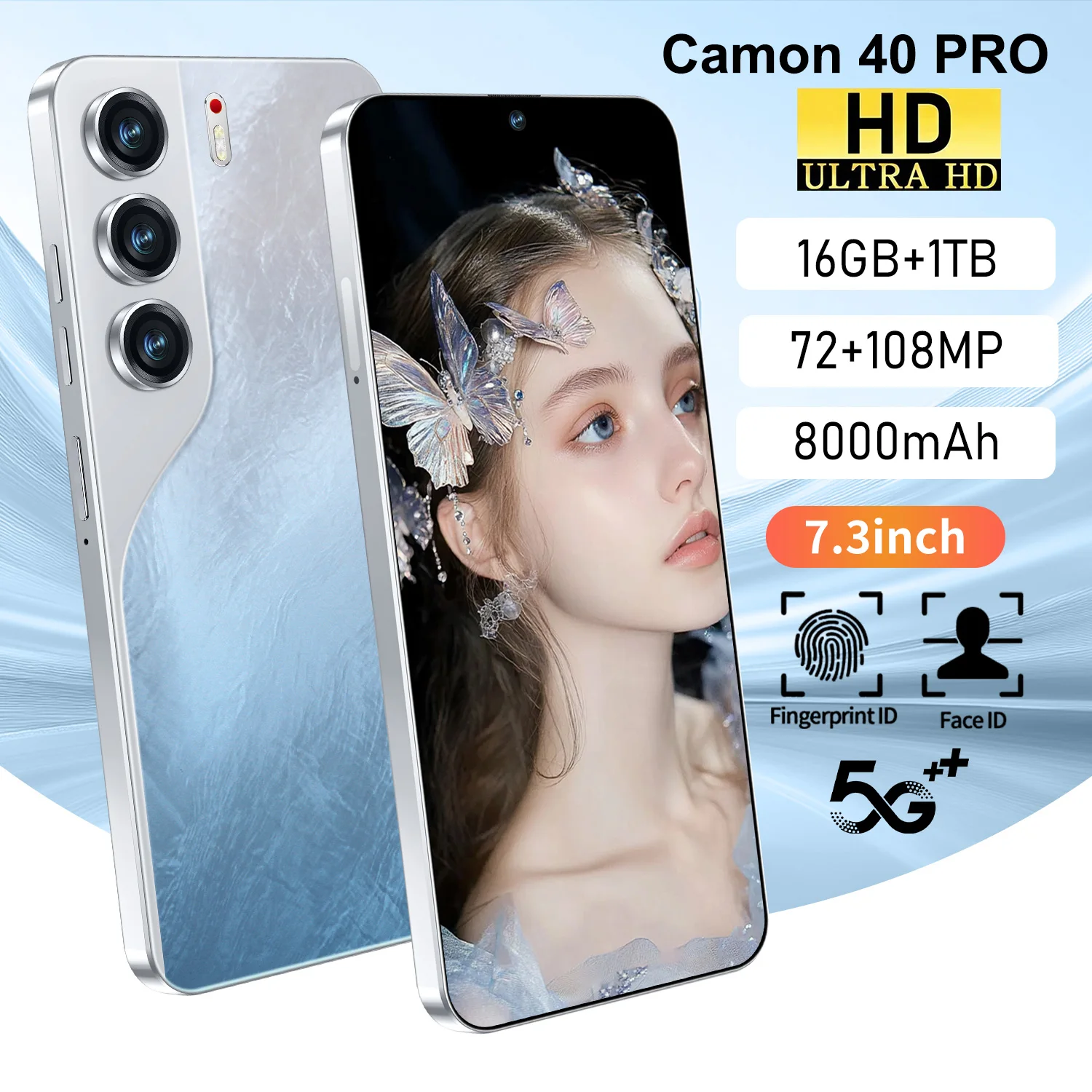 Camon 40 Pro Global Version Android 5G Smartphone Unlocked with Dual SIM HD Screen Resolution 144Hz Display Refresh Rate - Image 2