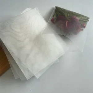 Private Label Wholesale Disposable New Compostable Material PET Tea Bag Pack of 100