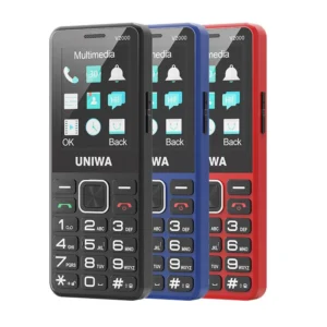 Keypad Seniors Phone Dual SIM Card Best Slim 2.4 Inch RTOS (Not Smart) Spanish German UNIWA V2000 Price Pack of 50