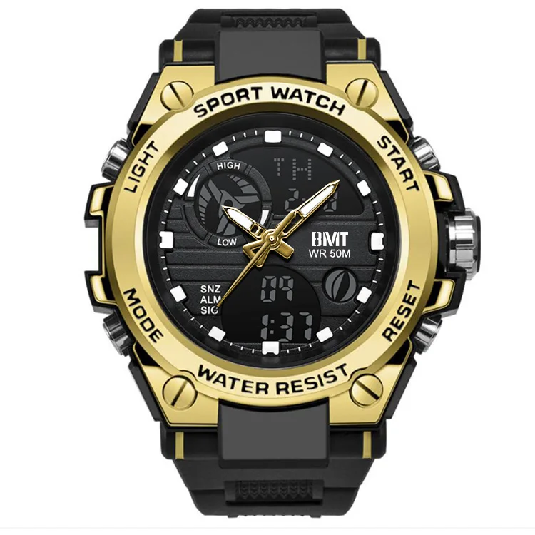 Men's Luxury Sport Watches Digital & Analog with Stop & Alarm Features Water-Resistant Style