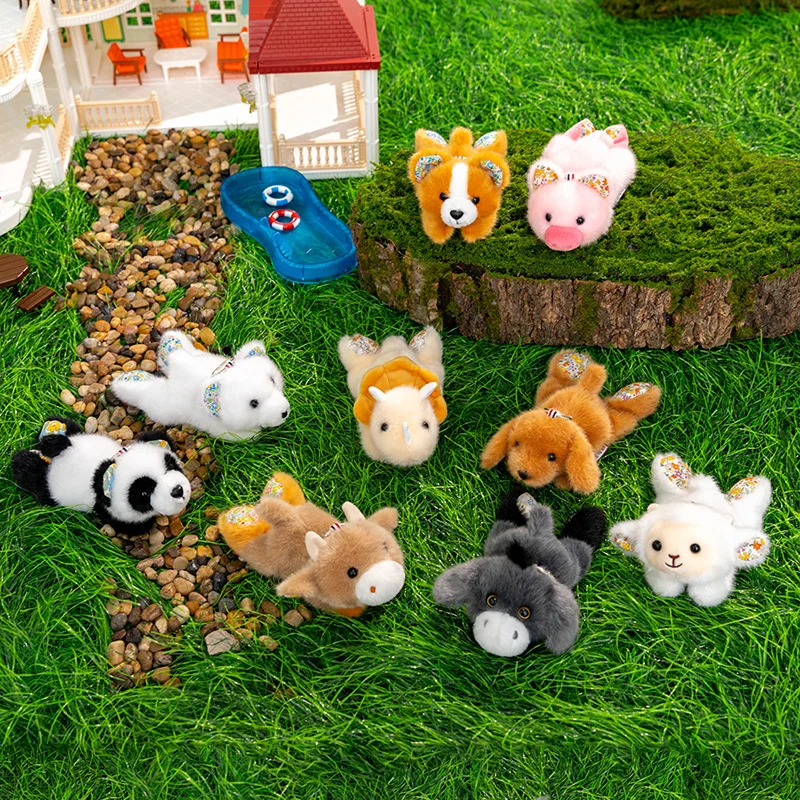 Brand New Floral Lying Series Plush Animal Pendant Doll with Scent Desktop Stress Relief Squeeze Pack of 10 - Image 4