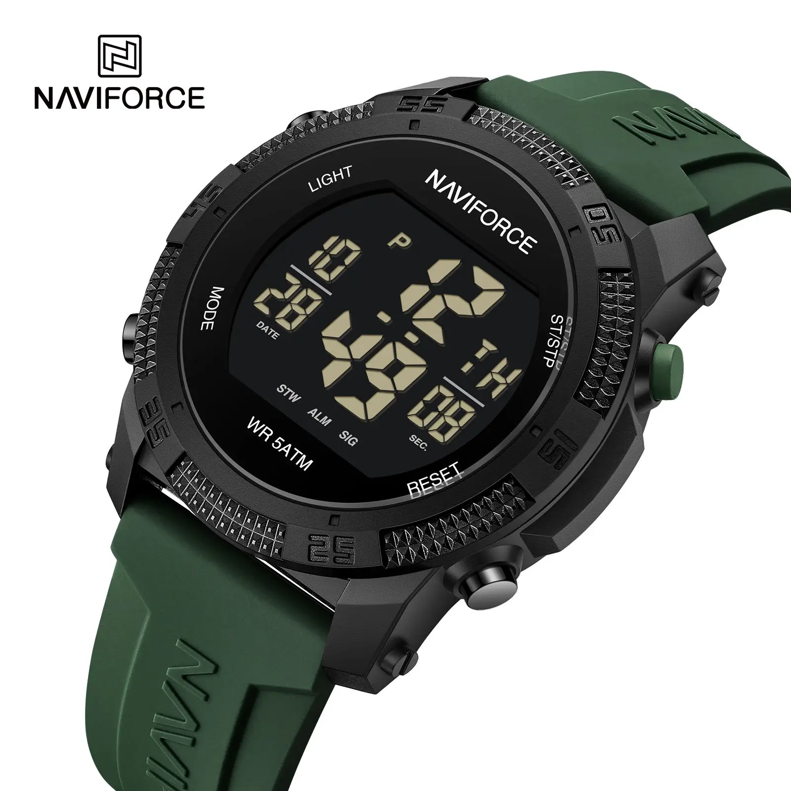 NF7104 7104 Personalized Gents Digital Watch Silicone Strap Luminous Multifunction Sports Watch