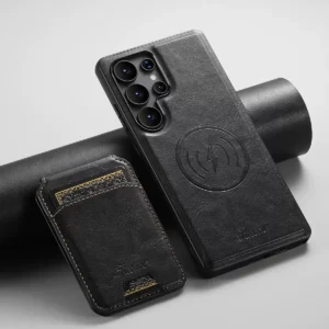 2 in 1 Detachable PU Wallet Protective Cover for Samsung Galaxy S25 Ultra S24 Plus Magnetic Wireless Charging Leather Case Pack of 5