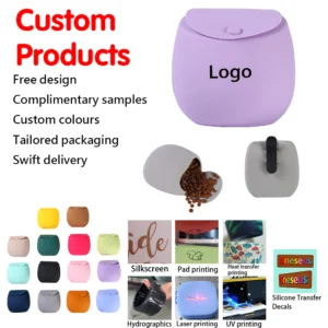 Silicone Dog Training Waist Bag - Customisable Dog Treat Pouch Portable Snack Bag for Pets Pet Supplies