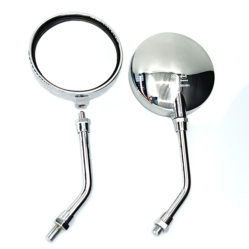 Round 10mm Universal Bar End Side Mirror Rearview Accessory for Kawasaki Z1 Z900 Z1000 Motorcycles - Image 4