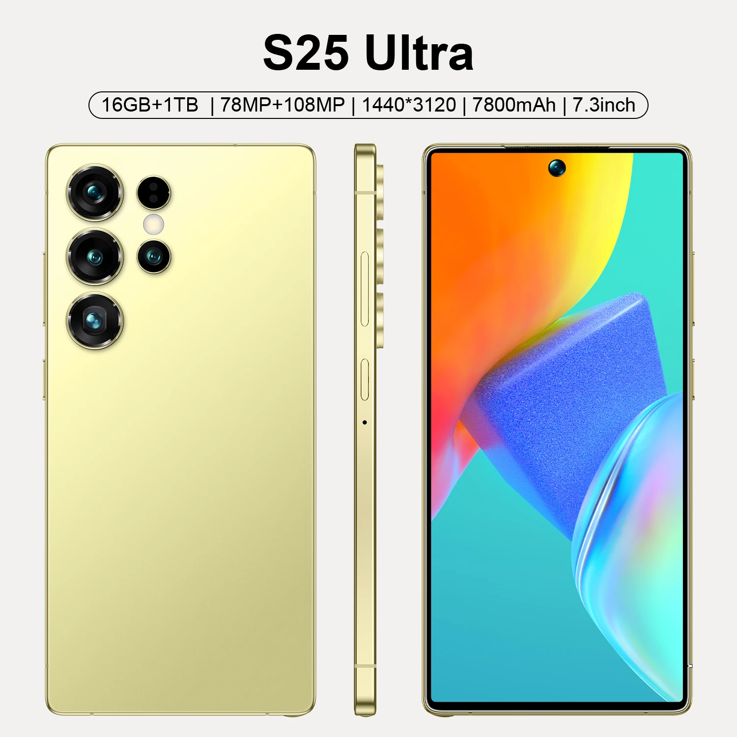 New Cheap S25Ultra Android Smartphone 6.9 Inch 16G+1TB Full Screen 5G Phone Support for Global Language Versions Telephone - Image 3
