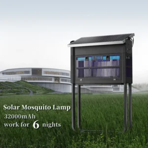 32000 MAh Large Capacity Luxury Smart Timing 365nm UVA LED Solar Mosquito Killer Lamp Solar Bug Zapper Outdoor for Hotel Garden Pack of 2