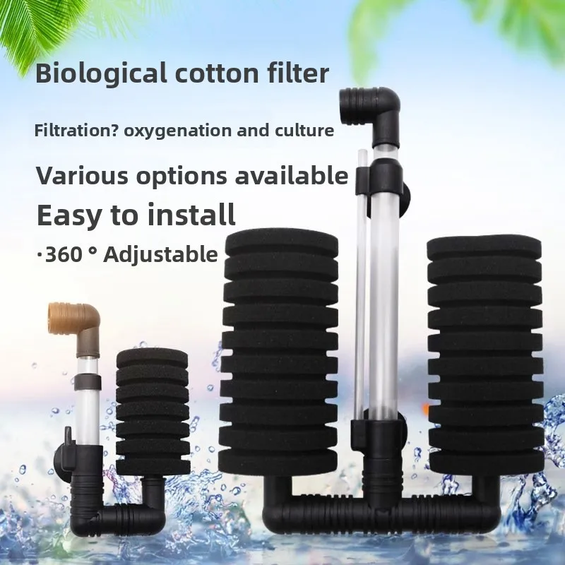 Xinyou Eco-Friendly Betta Fish Shrimp Aquarium Accessory XY-2822 Double Head Sponge Filter Quiet Pneumatic Filtration Pack of 2 - Image 4