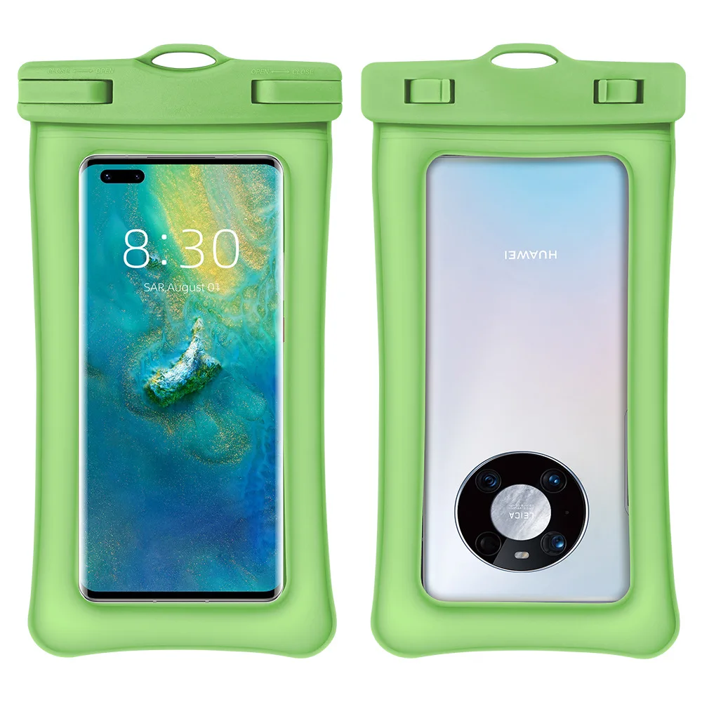 TPU Double Inflatable Phone Waterproof Bag Transparent Floating Phone Cover for Swimming and Diving Mobile Phone Bags Pack of 5 - Image 4