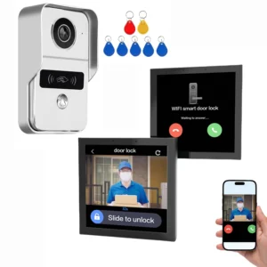 Tuya Smart Central Control Panel System Intelligent Visual Outdoor Video Doorbell with Screen Monitor Wifi Wired Phone Intercom Pack of 5