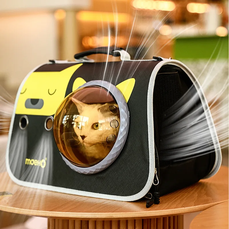 Large Luxury Oxford Waterproof Windproof Zipper Portable Pet Carrier Space Capsule Foldable Lightweight Fashion Shoulder Pack of 2 - Image 4