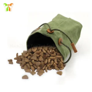 Canvas Treat Bag Portable Pet Snack Packing Bag Dog Treat Pouch