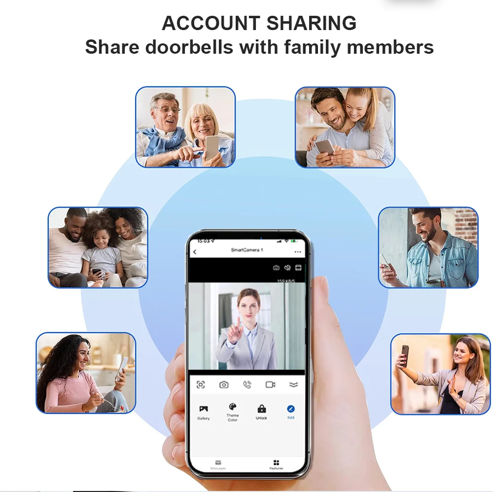 Smart Doorbell Intercom Volume Adjustment Function Comfortable Listening Experience Home Residences - Image 4