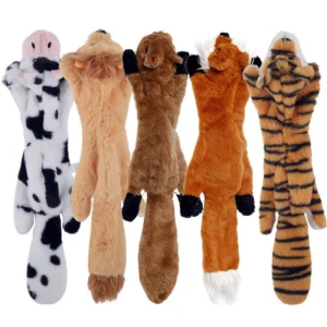 Joysing Indestructable Dog Toys No Stuffing Dog Squeaky Toys Dogs Plush Cute Animals Natural Puppy Toys Pack of 10