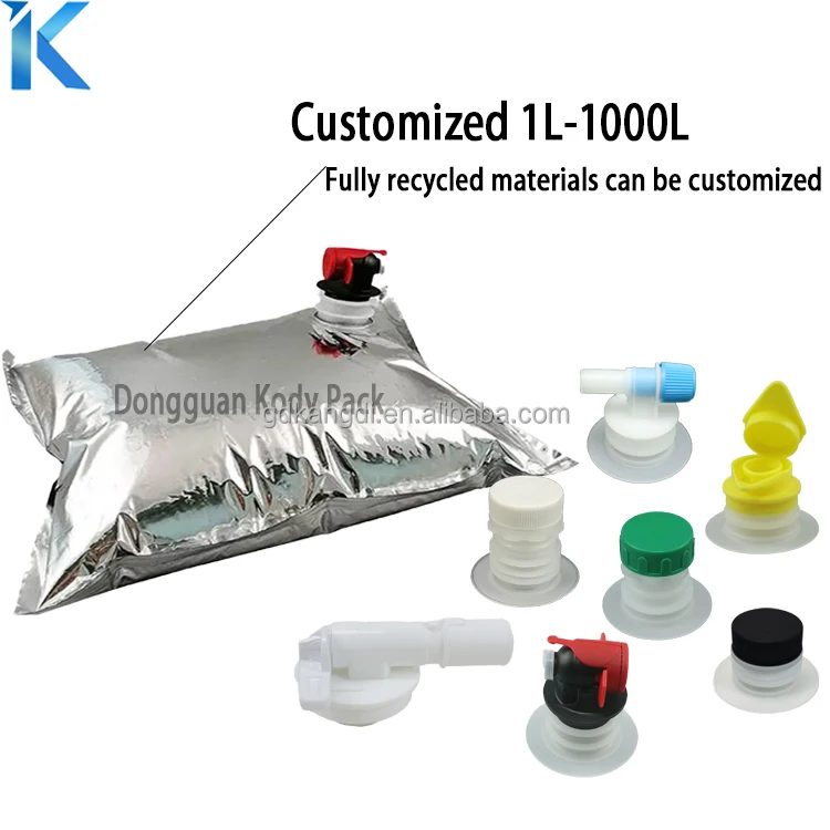 Reusable Bag in Box 1L 5L with Valve for Wine Juice Beverage Syrup Coffee Water Packaging - Image 2