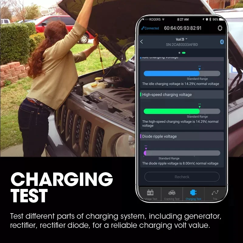 New APP Monitoring BM6 Analysis and Monitoring Equipment 12V Healthy Car Battery Monitor with Bluetooth Mobile Phone - Image 4