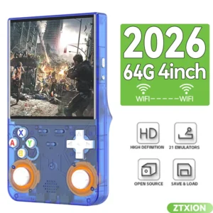 NEW R36Ultra 128GB Retro Handheld Game Console System 40000 Games 4 Inch IPS Screen Portable Pocket Video Player Game Kid Gift
