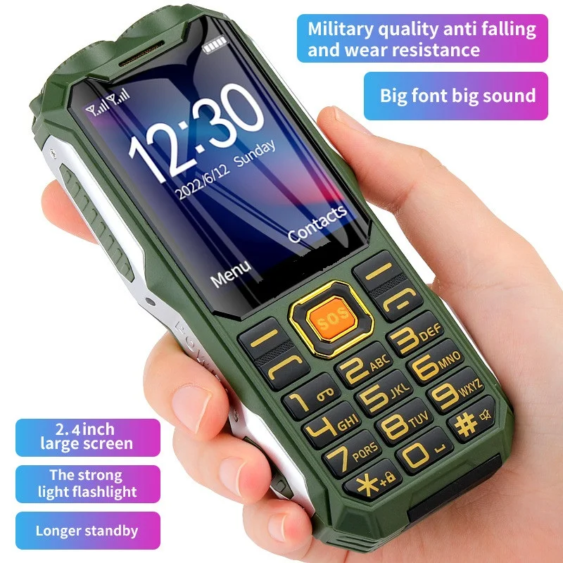 2G 4G LTE Rugged Strong Durable Outdoor Mobile Phone Power Bank Big Battery SOS Speed Dial Blacklist Voice Changer Loud Sound - Image 4