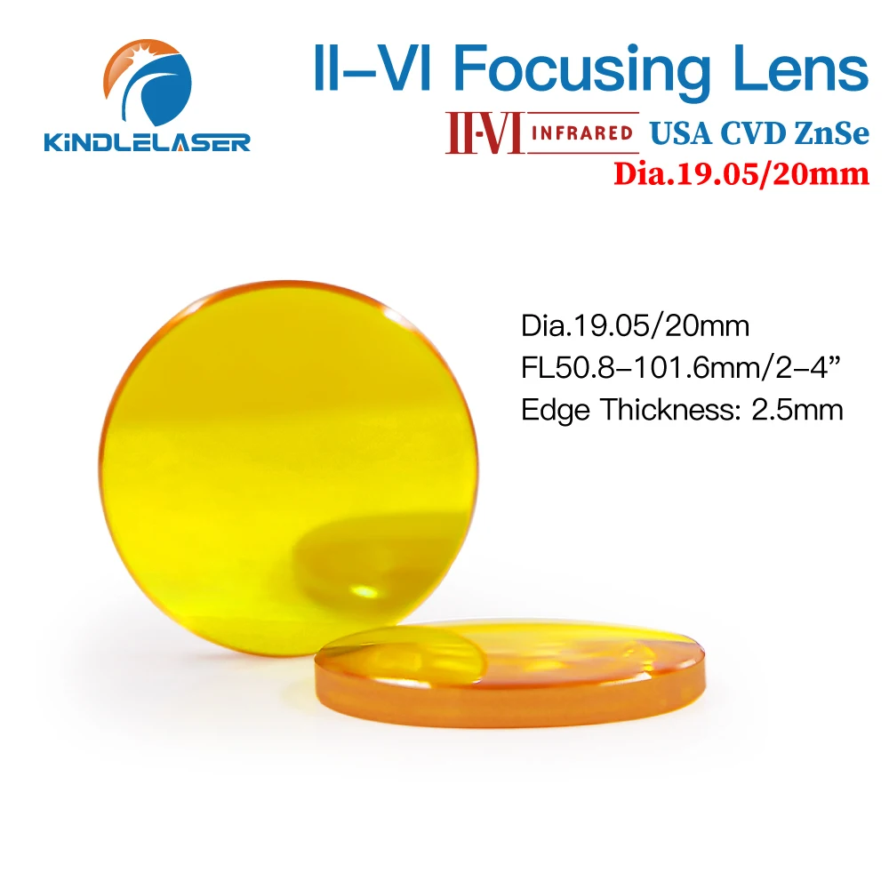 High Quality II-VI CO2 Laser Focus Lens D19.05mm 20mm FL 38.1/50.8/63.5/76.2/101.6 mm for CO2 Laser Cutting Machine Lenses ZnSe - Image 4