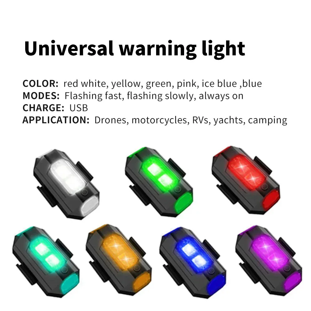 Motorcycle CAR Lights LED Drone Strobe Light Universal Anti-Collision Bike Aircraft Night Flying Mini Flashing Warning Light Pack of 5 - Image 4