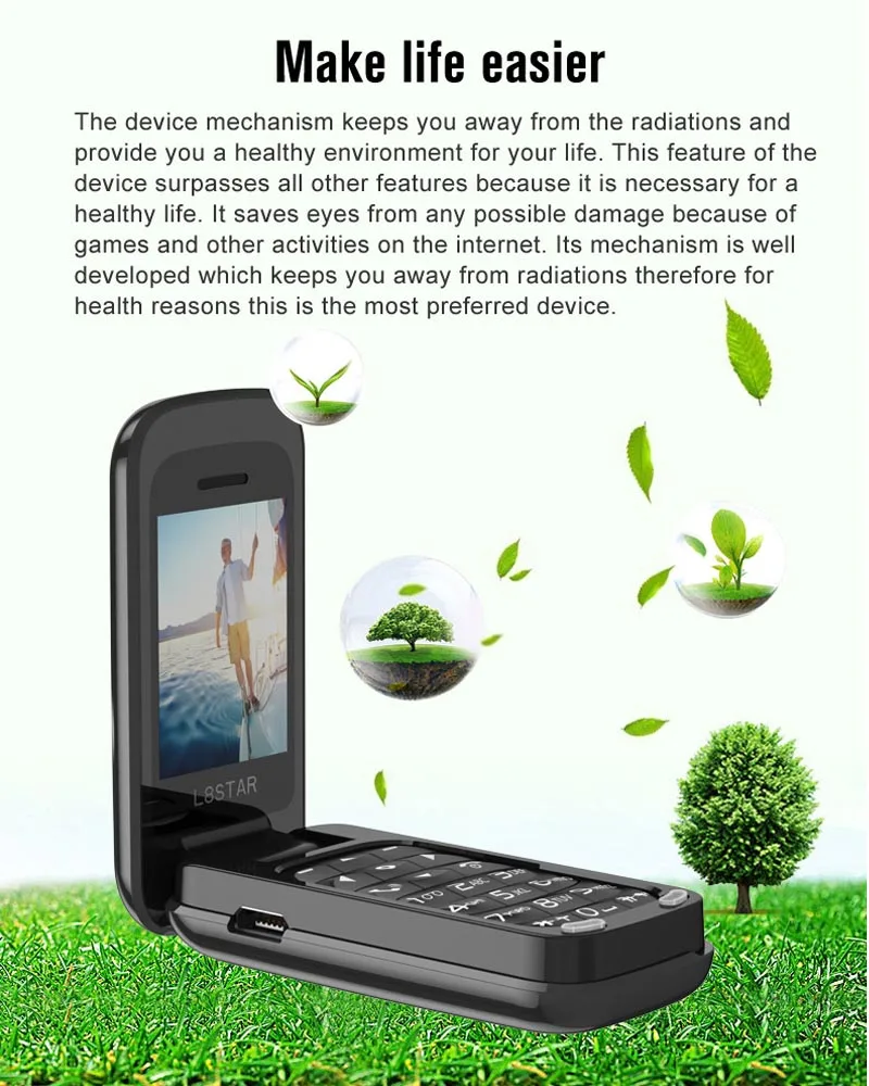 Drop Shipping 1.14 Inch Magic Voice Changer Telephone Portable L8star Bm60 FM Radio 2G Cellphone Magic Voice Flip Cellphone Pack of 10 - Image 2