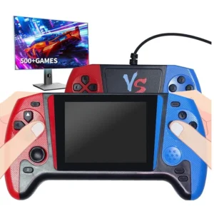 New Q21 Nostalgic Handheld Game Console 500 Built-In Classic Games Large Screen Two-Player Portable Device