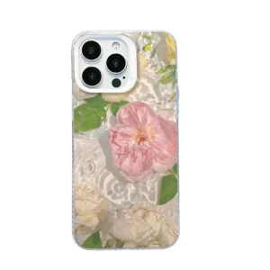 3D Water Ripple Pink Rose TPU Case for 11-17 Shockproof Lens Protection Anti-Fingerprint & UV Painting Pack of 5