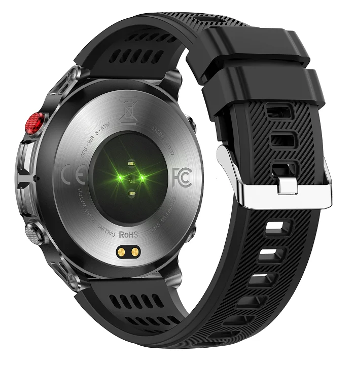 Round Design HT37 Adults GPS Bluetooth Smart Bracelet 1.46" 360*360 IPS Touch 540mAh Waterproof Fitness Sports Smartwatch - Image 4